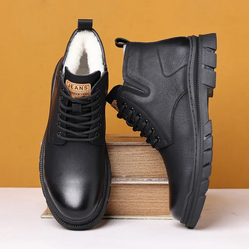 Bota Masculina de Inverno em Couro