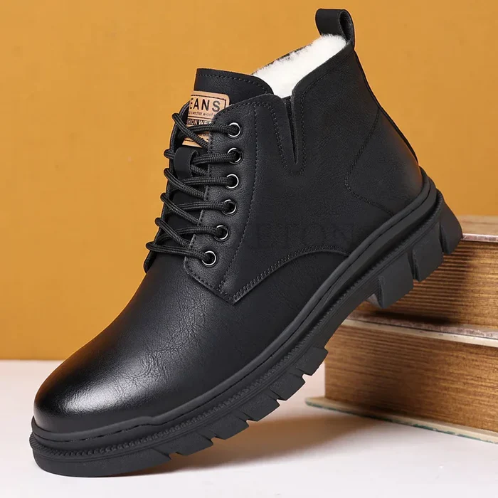 Bota Masculina de Inverno em Couro
