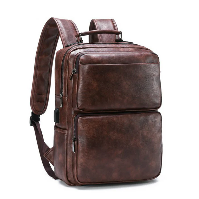 Mochila Masculina em Couro Genuino